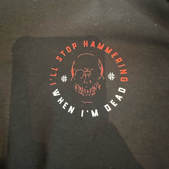 Cameron Hanes I’ll stop hammering when I’m dead and Red Tees with Skull Graphic - Picture 2 of 2